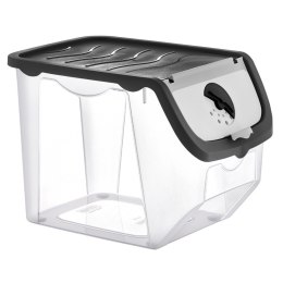 Pojemnik na warzywa i owoce ziemniaki cebulę z pokrywą czarny 12L ORION 730512-C