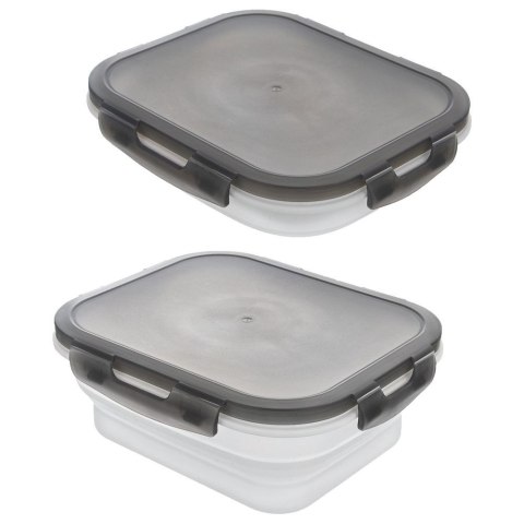 Pojemnik na żywność składany silikonowy z pokrywką i uszczelką KEMP 1L ORION 127159