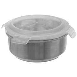 Pojemnik na żywność stalowy okrągły z pokrywką i uszczelką 1.2L ORION 127538