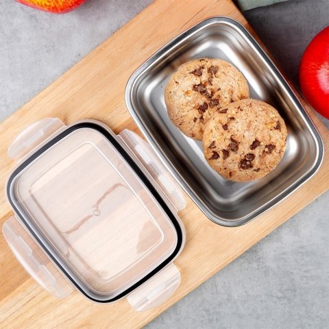 Pojemnik stalowy na żywność z pokrywką i uszczelką 500 ml EXCELLENT HOUSEWARE 229212
