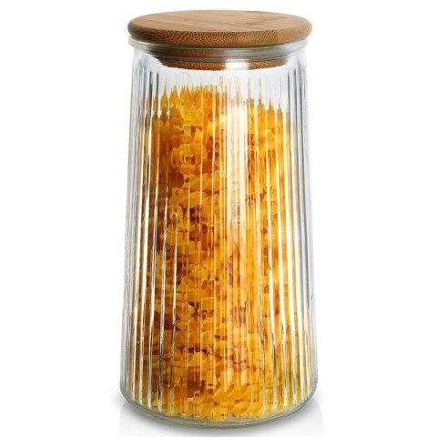 Pojemnik szklany na produkty sypkie suche z pokrywką i uszczelką 1.3L EXCELLENT HOUSEWARE 229122