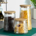 Pojemnik szklany na produkty sypkie suche z pokrywką i uszczelką 1.3L EXCELLENT HOUSEWARE 229122