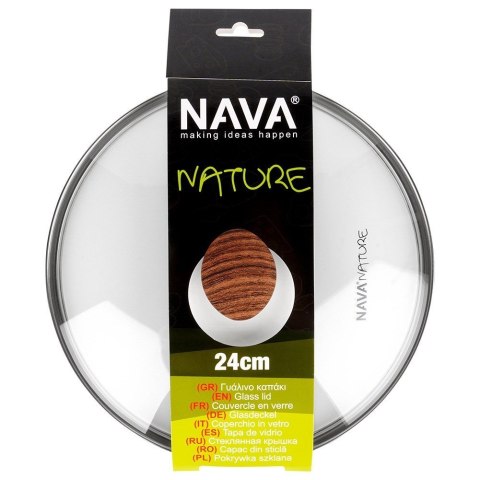Pokrywka szklana uniwersalna do garnka patelni NATURE 24cm NAVA 10-144-152