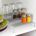 Półka kuchenna metalowa szara 3-poziomowa organizer 28x26x11cm STORAGE SOLUTIONS 229216
