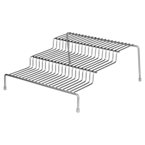 Półka kuchenna metalowa szara 3-poziomowa organizer 28x26x11cm STORAGE SOLUTIONS 229216