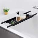 Półka łazienkowa na wannę bambusowa czarna 68 cm BATHROOM SOLUTIONS 567007