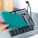 Serwetnik metalowy stojak na serwetki organizer pojemnik czarny MISTY 18x18cm NAVA 10-186-032