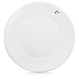 Spodek mały talerzyk ceramiczny biały SERCE 12cm ORION 128476