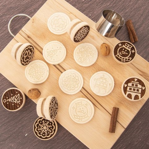 Stempel do dekorowania ciastek dekorator drewniany choinka ORION 127440