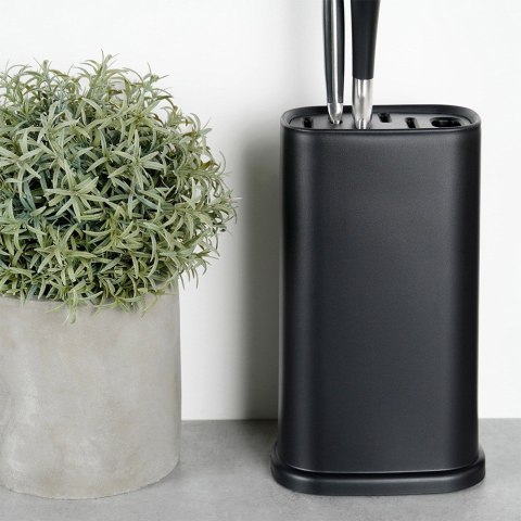 Stojak na noże kuchenne organizer blok pojemnik czarny z przegródkami EXCELLENT HOUSEWARE 229168