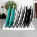 Stojak na pokrywki talerze kuchenny biały 30x13.5x6cm STORAGE SOLUTIONS 229179