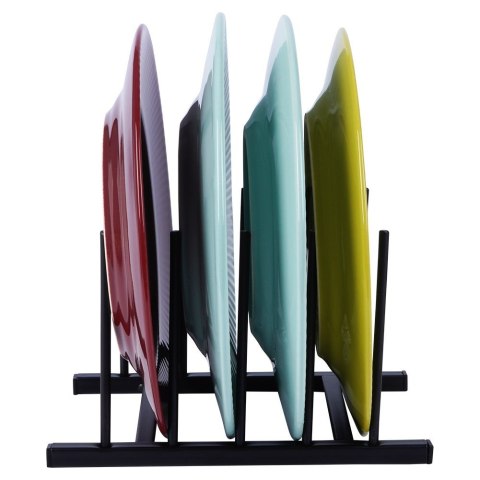 Stojak uchwyt na pokrywki i talerze metalowy czarny 19.5x12.5x12cm HOME STYLING COLLECTION 229104