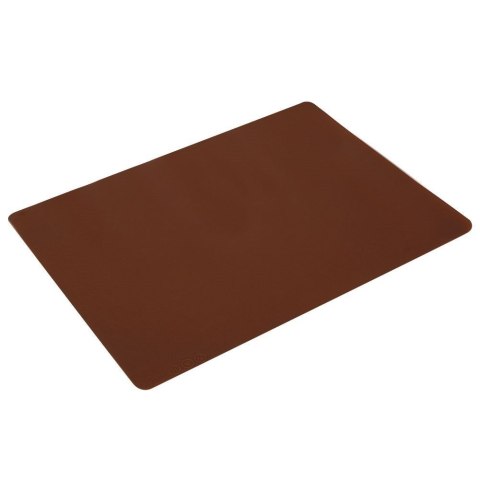 Stolnica do ciasta silikonowa mata kuchenna duża gruba brązowa 60x50cm XXL SILLINIE ORION 750369