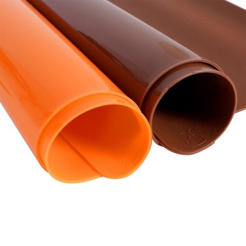 Stolnica do ciasta silikonowa mata kuchenna duża gruba brązowa 60x50cm XXL SILLINIE ORION 750369