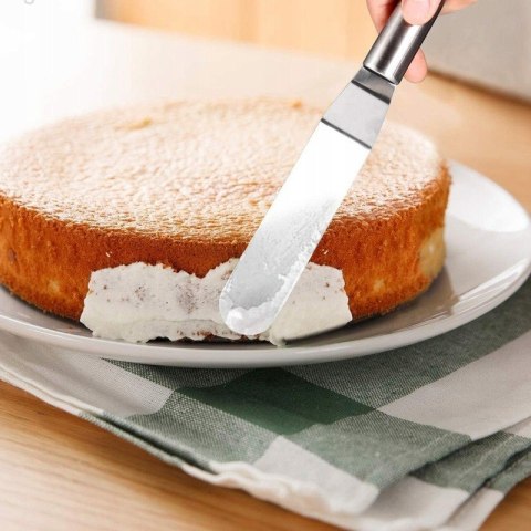Szpatuła cukiernicza do krojenia serwowania ciasta tortu nóż metalowa 26CM BRUNBESTE BB-3075