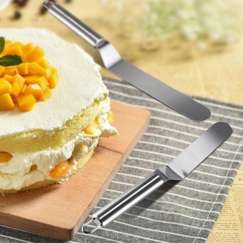 Szpatuła cukiernicza do krojenia serwowania ciasta tortu nóż metalowa 31CM BRUNBESTE BB-3073