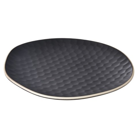 Talerz deserowy ceramiczny czarny TEA TIME 16.5x15cm ORION 129507