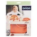 Talerz dla dziecka dzieci silikonowy dzielony pomarańczowy słonik 23.5x19x3.5cm ORION 129571