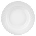 Talerz obiadowy głęboki szklany biały LUNA 22.5cm 350ml ORION 129579
