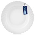 Talerz obiadowy głęboki szklany biały LUNA 22.5cm 350ml ORION 129579