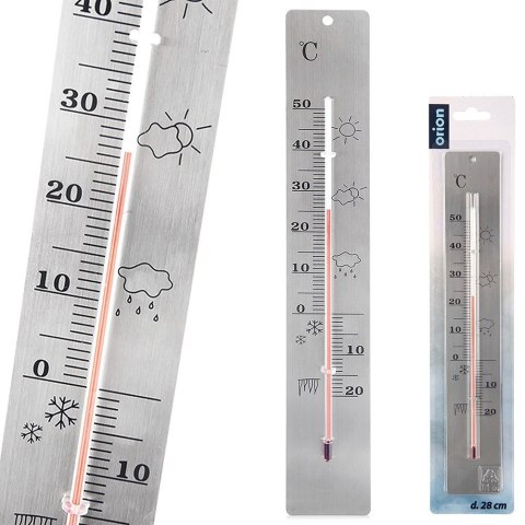 Termometr uniwersalny stalowy wewnętrzny zewnętrzny 28cm ORION 152870