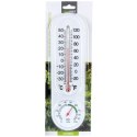 Termometr z higrometrem zewnętrzny i wewnętrzny analogowy biały PROGARDEN 569593