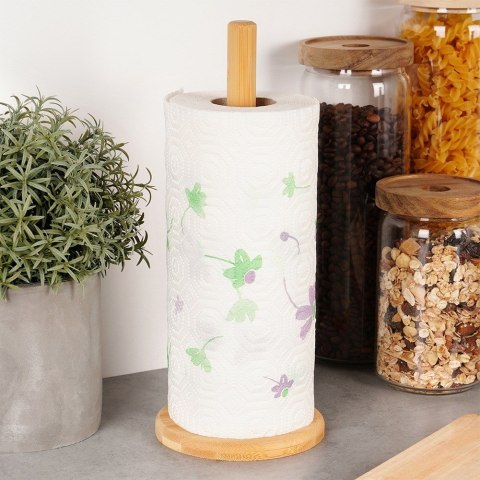 Uchwyt stojak na ręcznik kuchenny papierowy DUŻY XXL drewniany 29.5cm EXCELLENT HOUSEWARE 229186