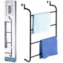 Wieszak na ręczniki łazienkowe uchwyt do wieszania metalowy czarny BATHROOM SOLUTIONS 530844
