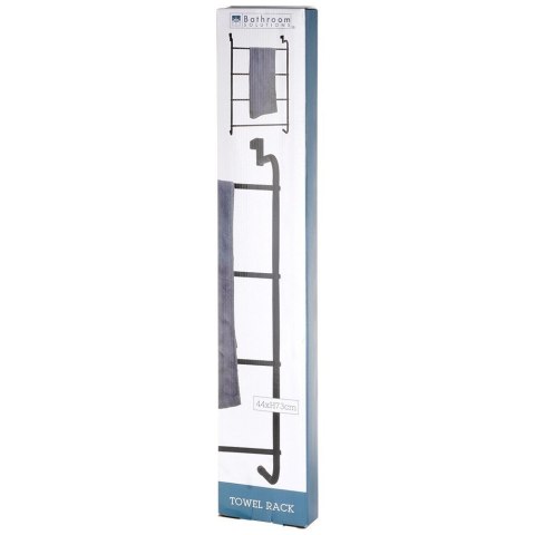 Wieszak na ręczniki łazienkowe uchwyt do wieszania metalowy czarny BATHROOM SOLUTIONS 530844