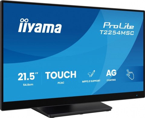 Monitor 21.5 cala T2254MSC-B2AG POJ.10PKT., IPS, POWŁOKA AG, 300cd, FHD, HDMI, DP, 2xUSB, 7H