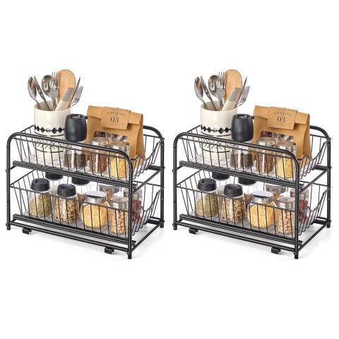 Organizer kuchenny zestaw 2 szt. czarny