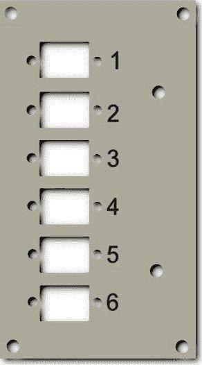 Panel do przełącznicy DIN EFB 53705.1V3, 6x SC Simplex/LC Duplex