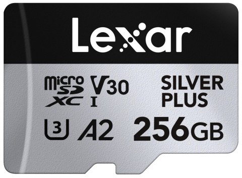 Karta pamięci microSD 256GB C10 A2 U3 V30 205/150MB/s Silver Plus