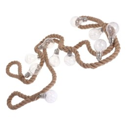 WĄŻ ŚWIETLNY 30LED 280 CM CIEPŁY BIAŁY JUTA