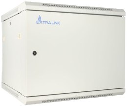 EXTRALINK 12U 600X450 ASP WALL-MOUNTED RACKMOUNT CABINET METAL DOOR GRAY