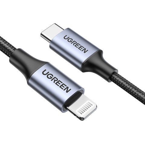 Kabel przewód Lightning - USB-C MFi 1.5 m - szary