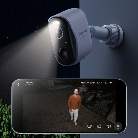 Kamera zewnętrzna do monitoringu z reflektorem 2K Wi-Fi 7800 mAh