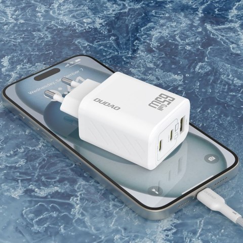 Ładowarka sieciowa A29 GaN USB-C USB-A 65W - biała
