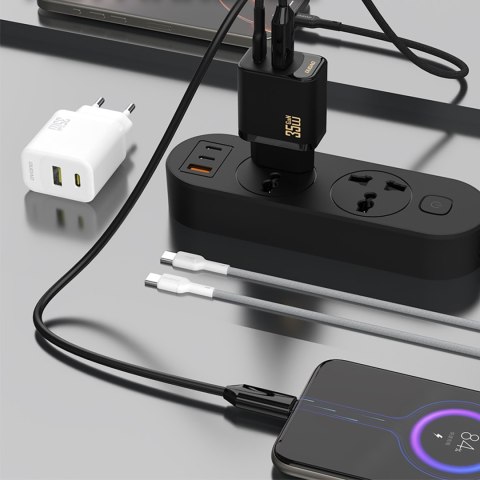 Ładowarka sieciowa z kablem USB-C 1m 35W - biała