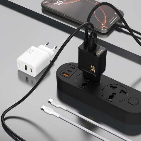 Ładowarka sieciowa z kablem USB-C 1m 35W - biała