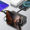 Powerbank K11 Pro 20000mAh z wbudowanymi kablami - czarny