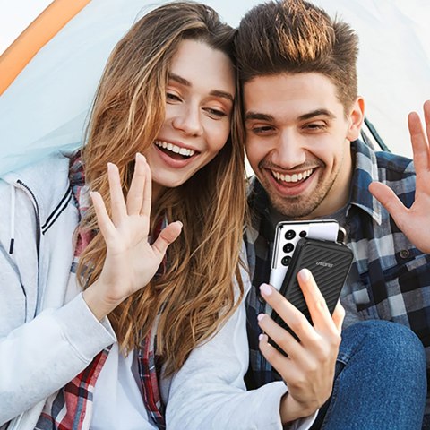 Powerbank K11 Pro 20000mAh z wbudowanymi kablami - czarny