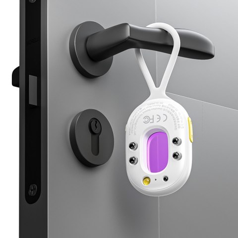 Wykrywacz ukrytych kamer z alarmem mini latarką kablem USB-A - USB-C - biały