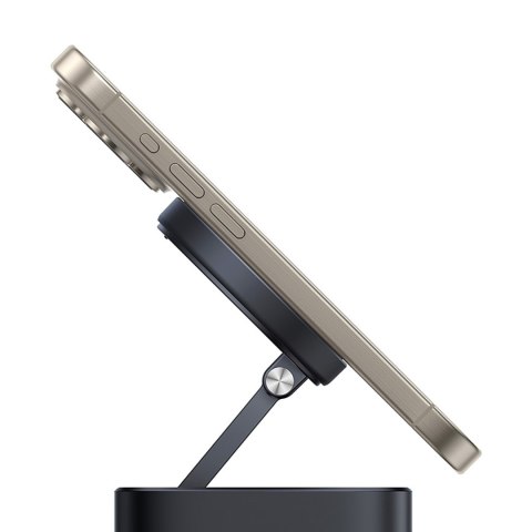 7w1 HUB z ładowarką bezprzewodową HDMI USB-A USB-C SD TF MagSafe 15W - czarny