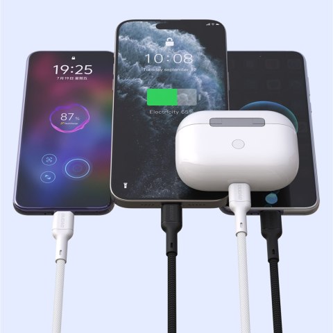 Kabel przewód USB-C - iPhone Lightning 30W 1m - biały