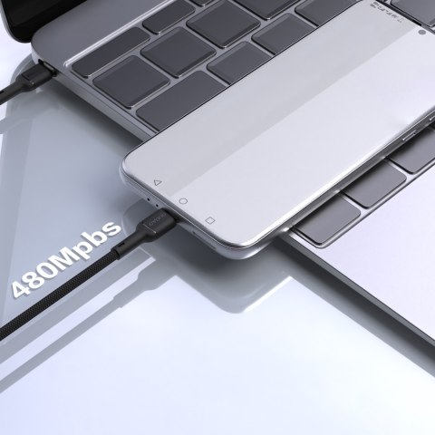 Kabel przewód USB-C - iPhone Lightning 30W 1m - czarny