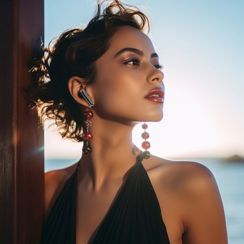 Słuchawki bezprzewodowe U21 TWS ANC ENC Bluetooth - czarne