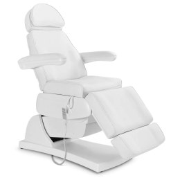 Fotel kosmetyczny do tatuażu masażu spa elektryczny 3 silniki 200 W LATINA - biały