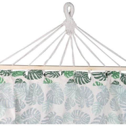 HAMAK OGRODOWY 2 OSOBOWY 200X150CM Z DRĄŻKIEM I Z FRĘDZLAMI MIAMI NATURA JUNGLE
