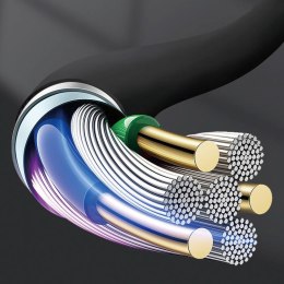 Kabel przewód stereo AUX mini jack 3.5mm 1m - czarny